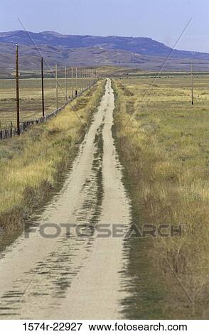 Stock Photo - Deserted dirt road, Idaho, USA. Fotosearch