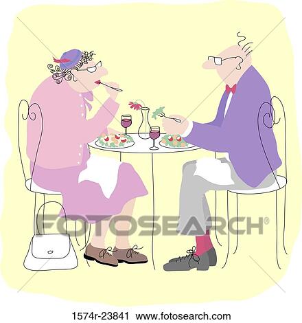 Elderly People at Dinner, Linda Braucht (20th C. American), Computer Graphics View Large Photo Image Stock Image - Elderly People at Dinner, Linda Braucht (20th C. American), Computer Graphics. Fotosearch