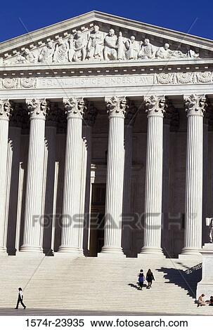 Stock Photography - Facade of a courthouse, US Supreme Court, Washington DC, USA. Fotosearch
