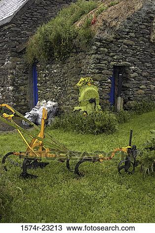 Farming equipment in a field, Ireland View Large Photo Image Stock Image - Farming equipment in a field, Ireland. Fotosearch