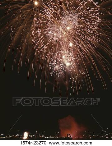 Fireworks display in the sky, Cowes, England View Large Photo Image Stock Image - Fireworks display in the sky, Cowes, England. Fotosearch