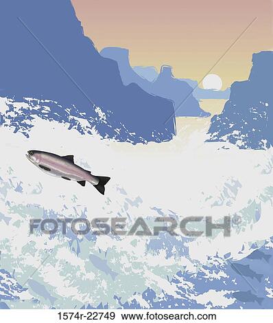 Fish Jumpin' 2004 Linda Braucht (20th C. American) Computer graphics View Large Photo Image Stock Photo - Fish Jumpin' 2004 Linda Braucht (20th C. American) Computer graphics. Fotosearch