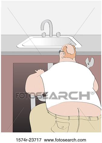 Stock Photo - Full Moon Plumbing Linda Braucht (20th C. American) Computer Graphics. Fotosearch
