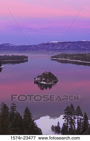 High angle view of a bay, Emerald Bay, Lake Tahoe, California, USA View Large Photo Image Stock Photo - High angle view of a bay, Emerald Bay, Lake Tahoe, California, USA. Fotosearch