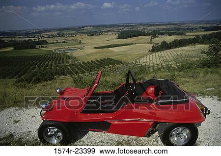 High angle view of a car on a landscape, Beach Buggy View Large Photo Image Stock Photo - High angle view of a car on a landscape, Beach Buggy. Fotosearch