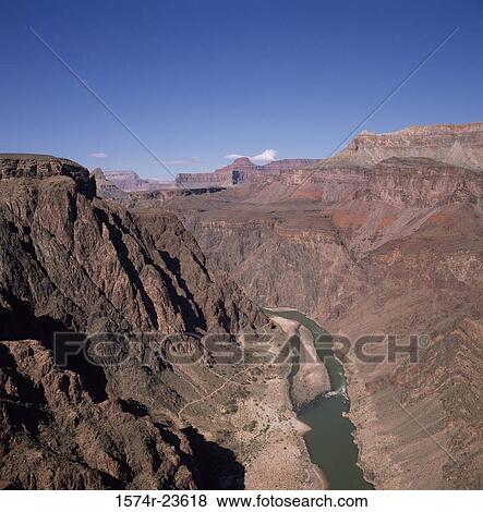 High angle view of a river in a valley, Grand Canyon National Park, Arizona, USA View Large Photo Image Stock Photo - High angle view of a river in a valley, Grand Canyon National Park, Arizona, USA. Fotosearch