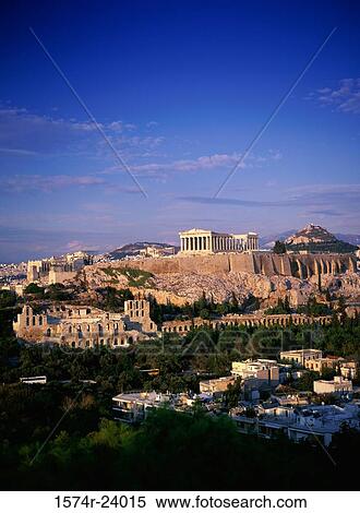 High angle view of buildings in a city, Acropolis, Athens, Greece View Large Photo Image Stock Photography - High angle view of buildings in a city, Acropolis, Athens, Greece. Fotosearch