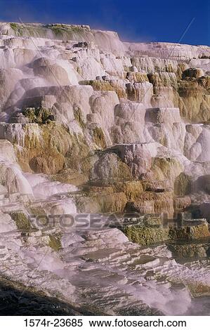 High angle view of hot springs, Mammoth Hot Springs, Yellowstone National Park, Wyoming, USA View Large Photo Image Stock Photography - High angle view of hot springs, Mammoth Hot Springs, Yellowstone National Park, Wyoming, USA. Fotosearch