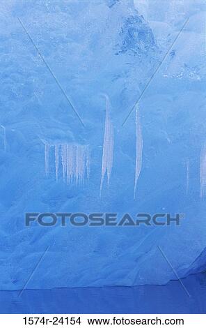 Picture - Icicles on an iceberg, Jokulsarlon, Iceland. Fotosearch