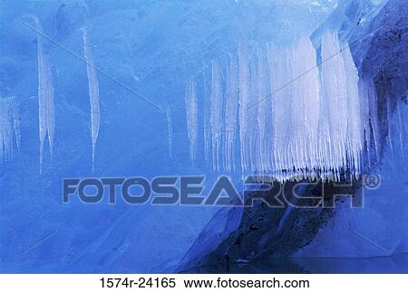 Stock Photography - Icicles on an iceberg, Jokulsarlon, Iceland. Fotosearch