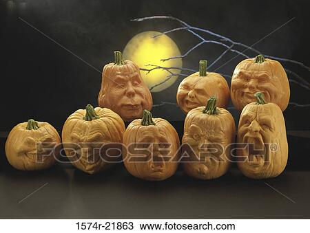 Stock Image - Jack-o-lanterns. Fotosearch