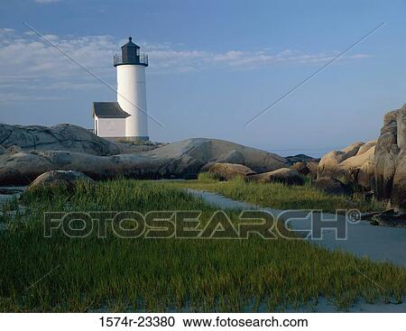 Lighthouse on a hill, Annisquam Harbor Lighthouse, Glousester, Massachusetts, USA View Large Photo Image Stock Image - Lighthouse on a hill, Annisquam Harbor Lighthouse, Glousester, Massachusetts, USA. Fotosearch