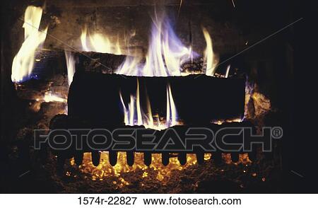 Log fire View Large Photo Image Stock Photo - Log fire. Fotosearch