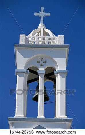 Low angle view of a bell tower, Pserimos, Dodecanese Islands, Greece View Large Photo Image Stock Image - Low angle view of a bell tower, Pserimos, Dodecanese Islands, Greece. Fotosearch