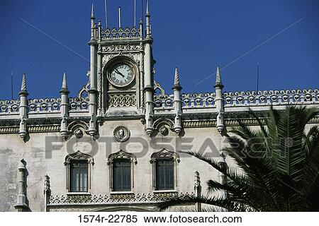 Low angle view of a building, Rossio Station, Lisbon, Portugal View Large Photo Image Stock Photography - Low angle view of a building, Rossio Station, Lisbon, Portugal. Fotosearch