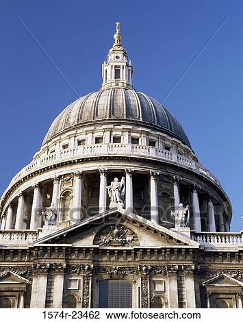 Low angle view of a cathedral, St. Paul's Cathedral, London, England View Large Photo Image Stock Image - Low angle view of a cathedral, St. Paul's Cathedral, London, England. Fotosearch