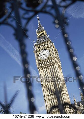 Low angle view of a clock tower, Big Ben, London, England View Large Photo Image Stock Photograph - Low angle view of a clock tower, Big Ben, London, England. Fotosearch
