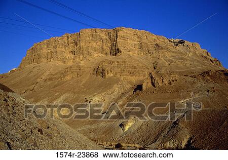 Low angle view of a mountain, Masada, Israel View Large Photo Image Stock Photo - Low angle view of a mountain, Masada, Israel. Fotosearch