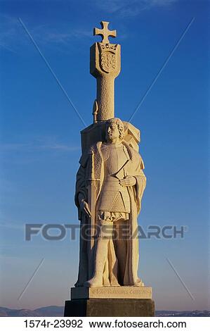 Stock Image - Low angle view of a statue, Cabrillo Statue, Cabrillo National Monument, California, USA. Fotosearch