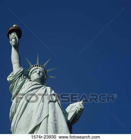 Low angle view of a statue, Statue of Liberty, New York City, New York, USA View Large Photo Image Stock Image - Low angle view of a statue, Statue of Liberty, New York City, New York, USA. Fotosearch