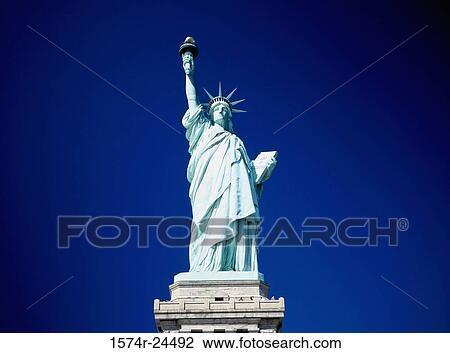 Low angle view of a statue, Statue of Liberty, New York City, New York, USA View Large Photo Image Stock Image - Low angle view of a statue, Statue of Liberty, New York City, New York, USA. Fotosearch