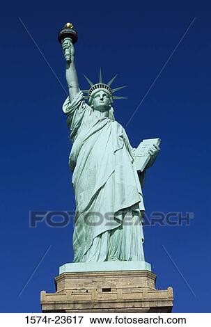 Low angle view of a statue, Statue of Liberty, New York City, New York, USA View Large Photo Image Stock Photo - Low angle view of a statue, Statue of Liberty, New York City, New York, USA. Fotosearch