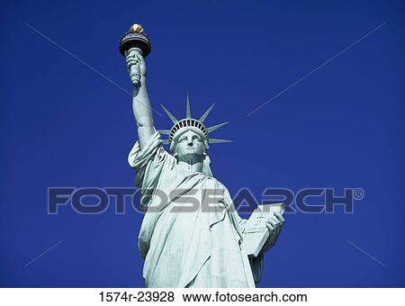 Low angle view of a statue, Statue of Liberty, New York City, New York, USA View Large Photo Image Stock Photo - Low angle view of a statue, Statue of Liberty, New York City, New York, USA. Fotosearch