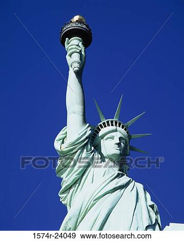 Low angle view of a statue, Statue of Liberty, New York City, New York, USA View Large Photo Image Stock Photo - Low angle view of a statue, Statue of Liberty, New York City, New York, USA. Fotosearch
