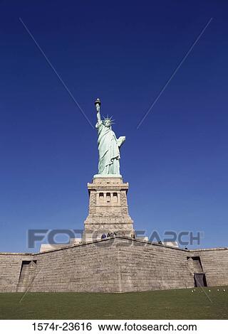 Low angle view of a statue, Statue of Liberty, New York City, New York, USA View Large Photo Image Stock Photograph - Low angle view of a statue, Statue of Liberty, New York City, New York, USA. Fotosearch