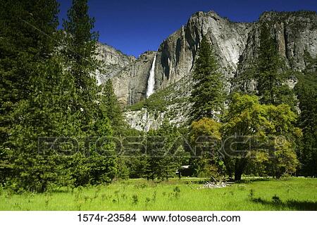 Low angle view of a waterfall, Upper Yosemite Falls, Yosemite National Park, California, USA View Large Photo Image Picture - Low angle view of a waterfall, Upper Yosemite Falls, Yosemite National Park, California, USA. Fotosearch