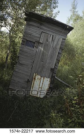 Low angle view of an outhouse View Large Photo Image Stock Photo - Low angle view of an outhouse. Fotosearch