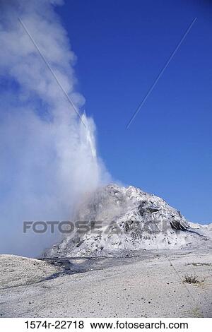 Low angle view of Little Geyser, Yellowstone National Park, Wyoming, USA View Large Photo Image Stock Photo - Low angle view of Little Geyser, Yellowstone National Park, Wyoming, USA. Fotosearch