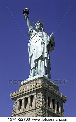 Stock Photograph - Low angle view of the Statue of Liberty, New York City, New York, USA. Fotosearch
