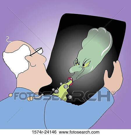 Stock Photograph - Nasty Gallbladder, Linda Braucht (20th C. American), Computer Graphics. Fotosearch