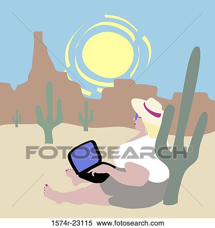 Stock Photography - Online Anywhere 3, 2005, Linda Braucht (20th C. American), Computer graphics. Fotosearch