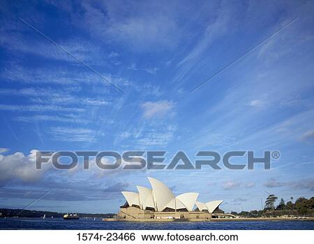 Stock Photograph - Opera house on the waterfront, Sydney Opera House, Sydney, New South Wales, Australia. Fotosearch