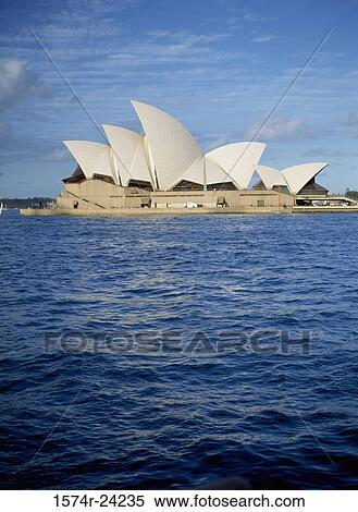 Stock Photography - Opera house on the waterfront, Sydney Opera House, Sydney, New South Wales, Australia. Fotosearch