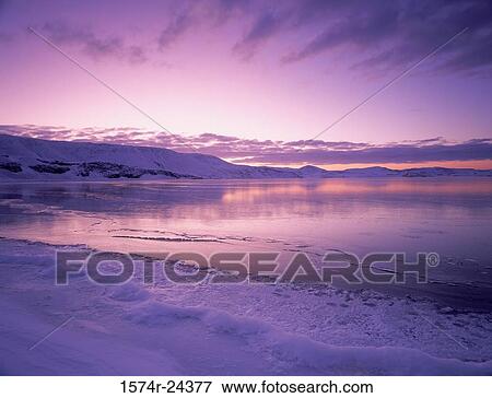 Panoramic view of a lake at dusk, Lake Kleifarvatn, Iceland View Large Photo Image Stock Photo - Panoramic view of a lake at dusk, Lake Kleifarvatn, Iceland. Fotosearch