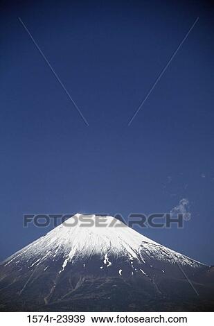 Panoramic view of a snowcapped mountain, Mount Fuji, Japan View Large Photo Image Stock Photo - Panoramic view of a snowcapped mountain, Mount Fuji, Japan. Fotosearch