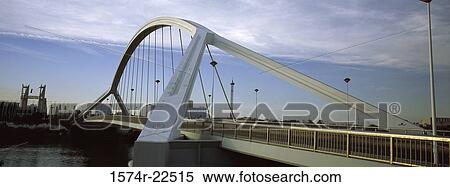 Panoramic view of Barqueta Bridge, Seville, Spain View Large Photo Image Stock Photography - Panoramic view of Barqueta Bridge, Seville, Spain. Fotosearch