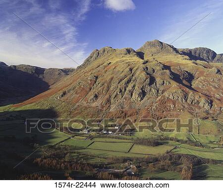 Panoramic view of Great Langdale, Lake District National Park, England View Large Photo Image Picture - Panoramic view of Great Langdale, Lake District National Park, England. Fotosearch