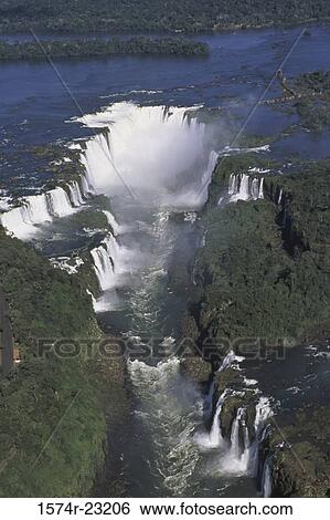 Panoramic view of Iguassu Falls, Brazil View Large Photo Image Stock Photograph - Panoramic view of Iguassu Falls, Brazil. Fotosearch