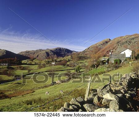 Panoramic view of Little Langdale, Lake District National Park, England View Large Photo Image Stock Photography - Panoramic view of Little Langdale, Lake District National Park, England. Fotosearch