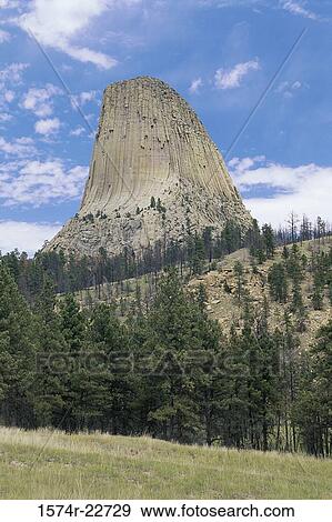 Stock Photo - Rock formation at Devils Tower National Monument, Wyoming, USA. Fotosearch