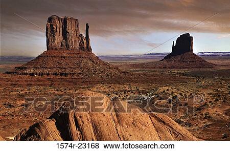 Stock Photo - Rock formations on a landscape, Monument Valley, Utah, USA. Fotosearch