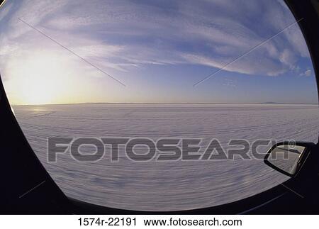 Salt flats viewed from a car, Bonnieville Salt Flats, Utah, USA View Large Photo Image Stock Image - Salt flats viewed from a car, Bonnieville Salt Flats, Utah, USA. Fotosearch
