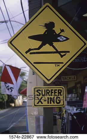 Sign for surfing, Haleiwa, Hawaii, USA View Large Photo Image Stock Photo - Sign for surfing, Haleiwa, Hawaii, USA. Fotosearch