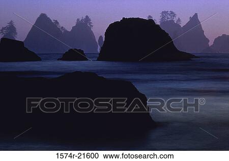 Silhouette of mountains, Point of Arches, Olympic National Park, Washington, USA View Large Photo Image Stock Image - Silhouette of mountains, Point of Arches, Olympic National Park, Washington, USA. Fotosearch