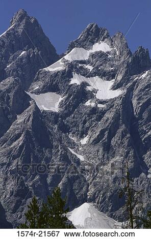 Snow on mountain peaks, Grand Teton National Park, Wyoming, USA View Large Photo Image Stock Photo - Snow on mountain peaks, Grand Teton National Park, Wyoming, USA. Fotosearch