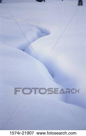 Stock Photo - Snow on the ground, Idaho, USA. Fotosearch